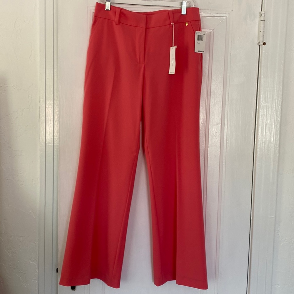 Trina Turk Coral Pink Pants, Size 8, NWT